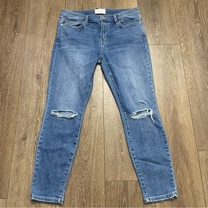 Current/ Elliot Skinny Stiletto Mid Rise 2 Years Destroy Stretch Pants Size 31